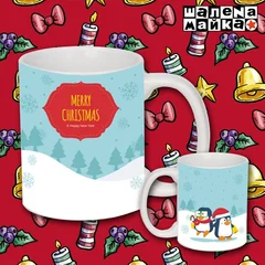 Новогодняя чашка Пингвины